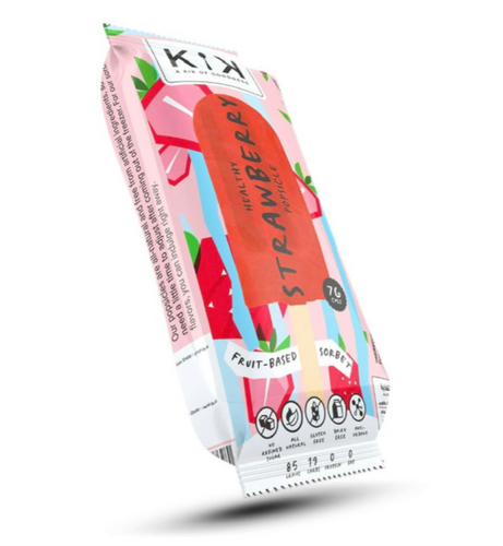 Strawberry Sorbet Popsicle